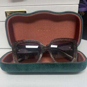 Gucci Sparkling Sunglasses - Black and Silver